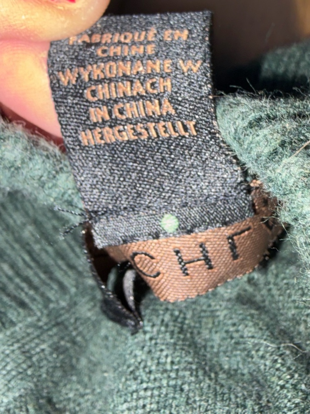 Green Button-Neck Sweater - Picture 13 of 13